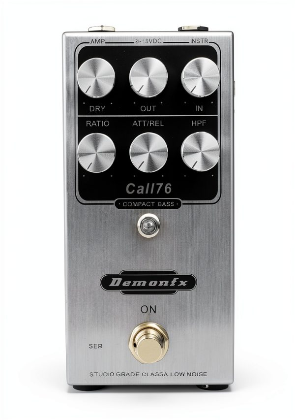 Demonfx Compact Bass Compressor Black Silver-0