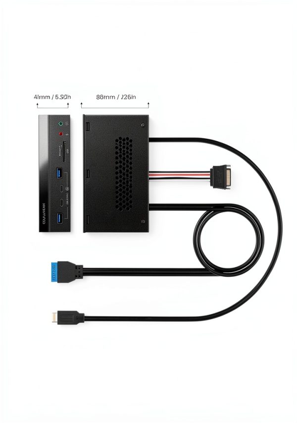 GRAUGEAR 5.25'' USB Hub with Card Reader for PC-8