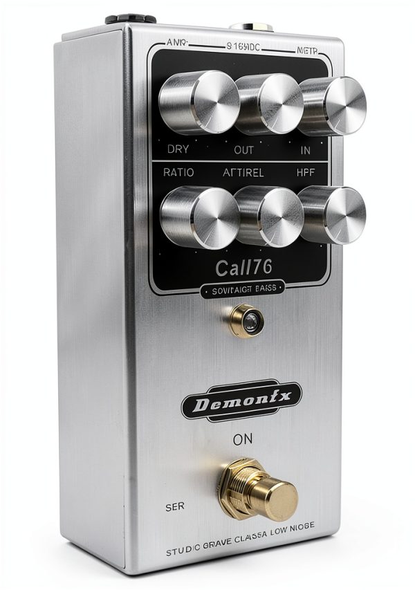 Demonfx Compact Bass Compressor Black Silver-2
