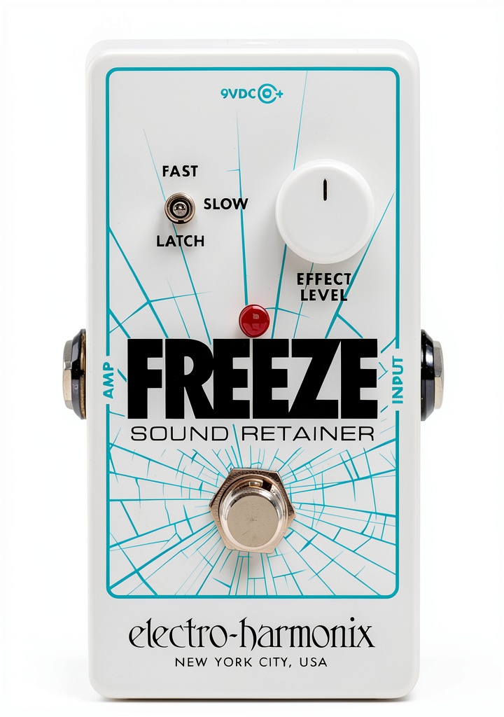 Freeze Guitar Compressor Pedal mounted on a pedalboard