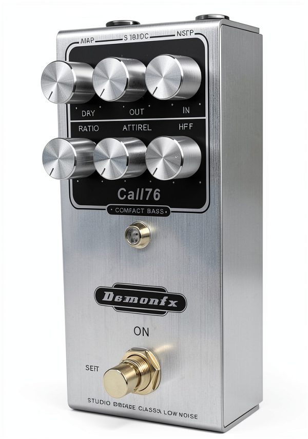 Demonfx Compact Bass Compressor Black Silver-3