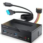 GRAUGEAR 5.25'' USB Hub with Card Reader for PC-0