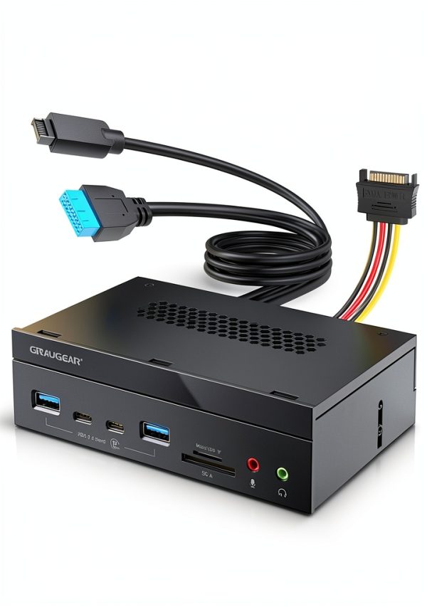 GRAUGEAR 5.25'' USB Hub with Card Reader for PC-0