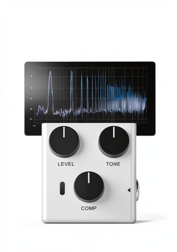Embark 08 Guitar Compressor Silver Aluminum Analog-4