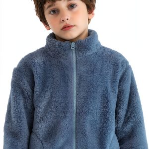 CECORC Boys Fleece Jacket Warm Zip Up Kids-0