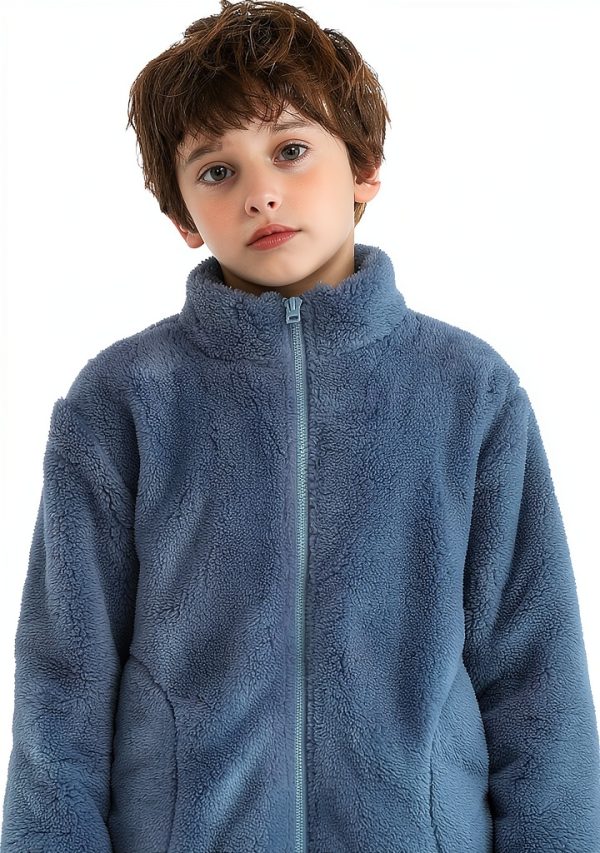 CECORC Boys Fleece Jacket Warm Zip Up Kids-0