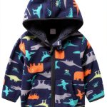 Achiyi Toddler Fleece Jacket Boys 4-5T Navyblue Diamond Windproof Hood-0