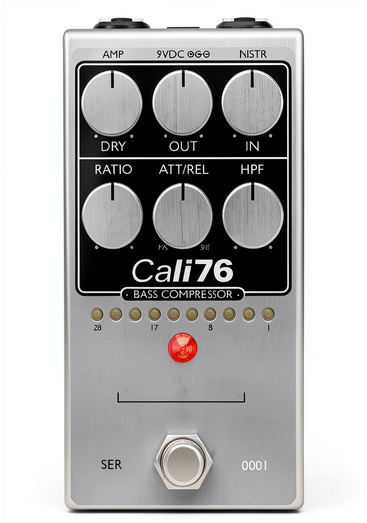Cali76 Bass Compressor Pedal on a stage setup