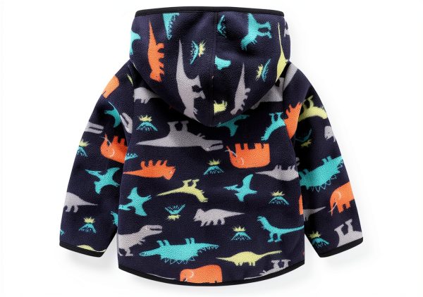 Achiyi Toddler Fleece Jacket Boys 4-5T Navyblue Diamond Windproof Hood-2