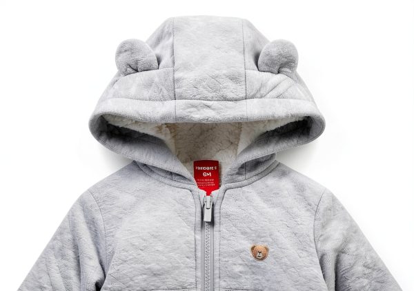 Huggies Baby Fleece Outerwear Jacket Light Grey Heather 24 Months-3