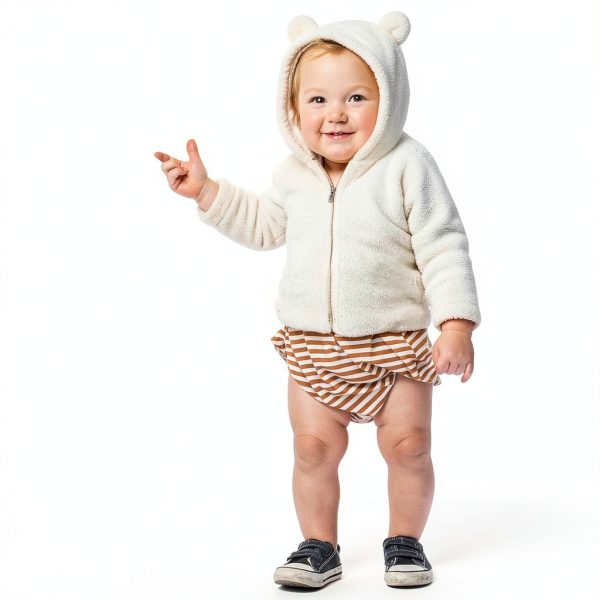 CozyKids Fleece Jacket for Toddler Boys 3-4T Red Hooded Winter Coat-2