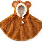 Kids Hooded Cloak XGOPTS One Size Khaki/Blue/Pink Soft Fleece-0
