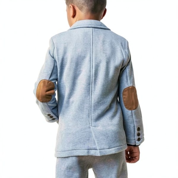 Herringbone Fleece Baby Jacket by BrandX 2T-XL Gray Heather & Taupe-2