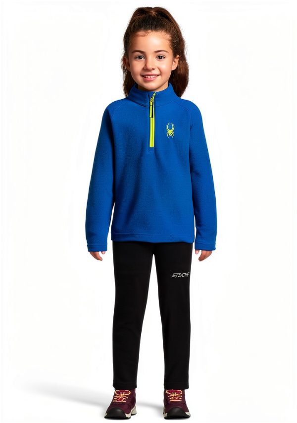 Spyder Boys Fleece Jacket 38Y125306 Cobalt Size 5 Soft Warm Layer-3