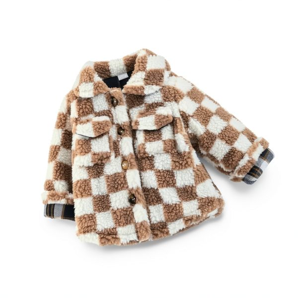 Kids Fleece Jacket Khaki by Little Explorer Unisex 6-48 Months-1