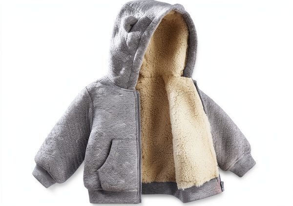 Huggies Baby Fleece Outerwear Jacket Light Grey Heather 24 Months-1