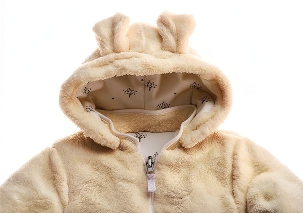 Mud Kingdom Teddy Bear Hooded Jacket for Baby Boys 18-24 Months Beige-6
