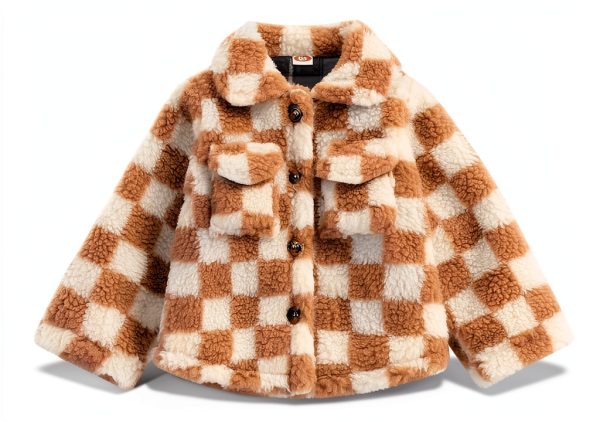 Kids Fleece Jacket Khaki by Little Explorer Unisex 6-48 Months-0