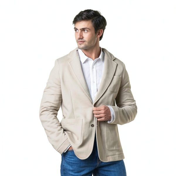 Kid's Classic Sport Coat Gray Heather Herringbone Fleece 2T-1