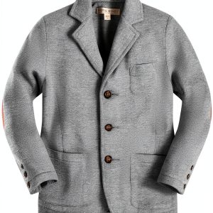 Herringbone Fleece Baby Jacket by BrandX 2T-XL Gray Heather & Taupe-0