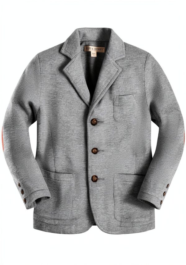 Herringbone Fleece Baby Jacket by BrandX 2T-XL Gray Heather & Taupe-0