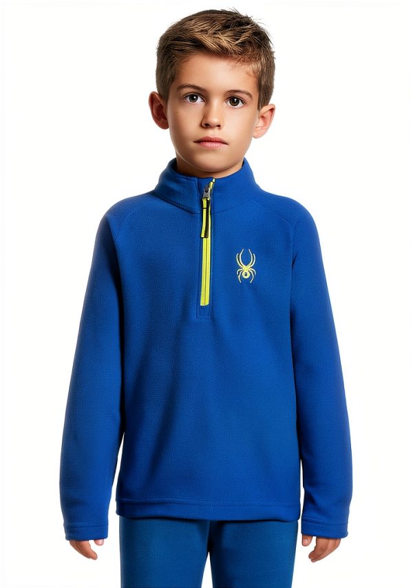 Spyder Boys Fleece Jacket 38Y125306 Cobalt Size 5 Soft Warm Layer-0