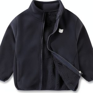 Kids Polar Fleece Jacket LittleExplorer Warm Boys Outerwear 4-5T-0