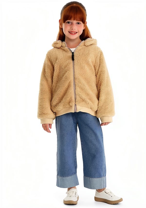Mud Kingdom Teddy Bear Hooded Jacket for Baby Boys 18-24 Months Beige-2