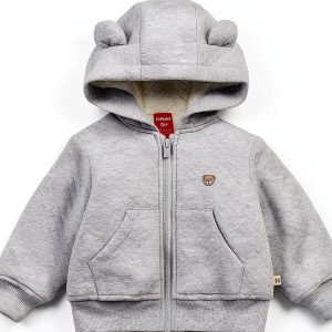 Huggies Baby Fleece Outerwear Jacket Light Grey Heather 24 Months-0