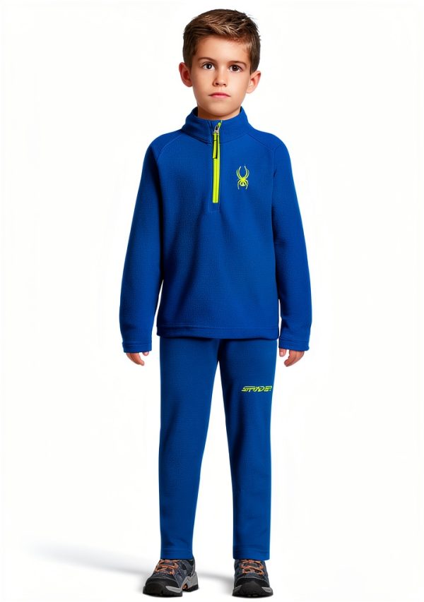 Spyder Boys Fleece Jacket 38Y125306 Cobalt Size 5 Soft Warm Layer-4