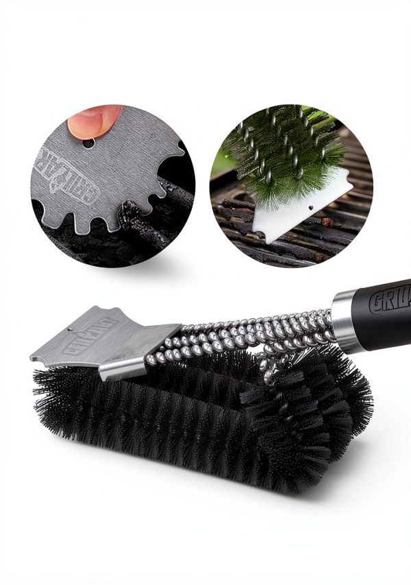Grill Brush GRILLART 18 Inch BBQ Cleaning Brush and Scraper Matt Black-3