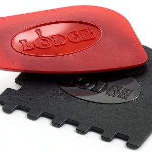 Lodge Grill Scraper 2 Pack Red/Black Plastic with Iron Handle-0