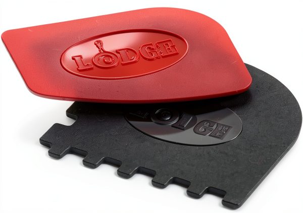 Lodge Grill Scraper 2 Pack Red/Black Plastic with Iron Handle-0