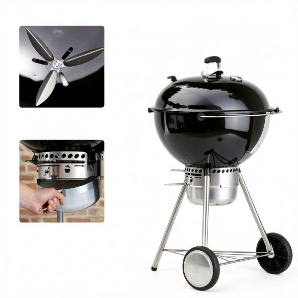 22-1/2-Inch One Touch Cleaning Kit for Weber Grill Thick Sturdy Silver-5