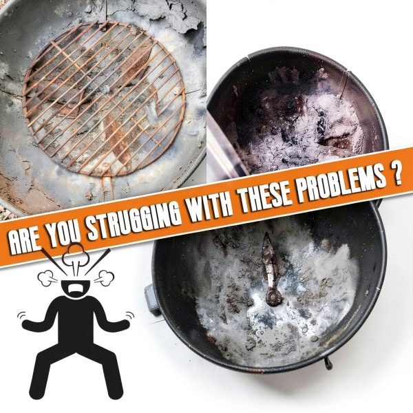 22-1/2-Inch One Touch Cleaning Kit for Weber Grill Thick Sturdy Silver-1