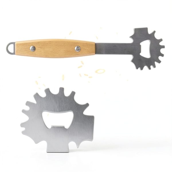 BBQ Grill Scraper XYK Bristle-Free Aluminum with Wooden Handle – Gift-3
