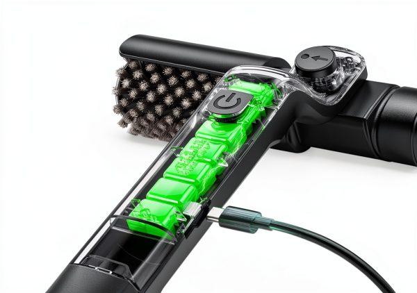 Electric Rotary Grill Brush THZDMI 304 Stainless – 3‑Speed, 90‑Min Run-2