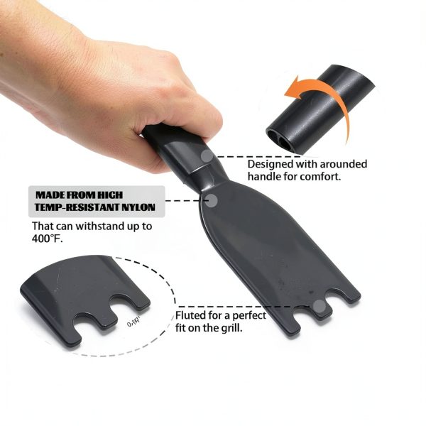 Grill Scraper TonGass Nylon Heat‑Resistant for Indoor Grills-1