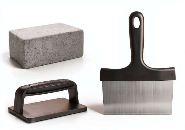 10 Pieces Griddle Cleaning Kit for Blackstone & More - Professional Flat Top Grill Cleaning Kit with Heavy Duty Griddle Scraper, Grill Stones, Scouring Pads & Ergonomic Handles-6