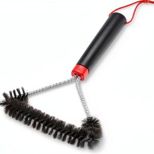 Weber 12" Three-Sided Grill Brush Stainless Steel Ergonomic-0