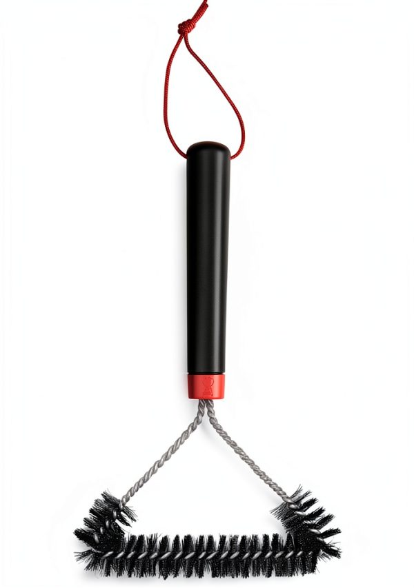 Weber 12" Three-Sided Grill Brush Stainless Steel Ergonomic-1