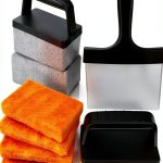 10 Pieces Griddle Cleaning Kit for Blackstone & More - Professional Flat Top Grill Cleaning Kit with Heavy Duty Griddle Scraper, Grill Stones, Scouring Pads & Ergonomic Handles-0